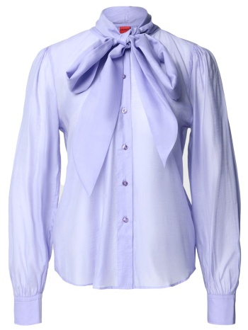 hugo πουκαμισο elegant logo δεσιμο λαιμο μωβ