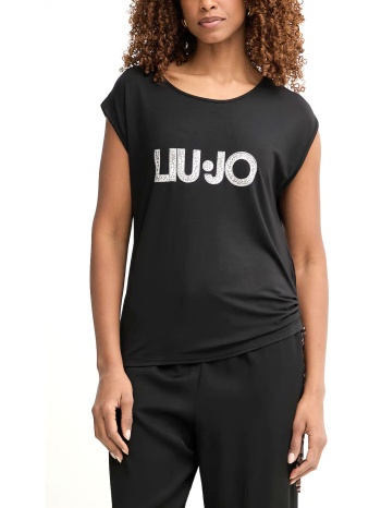liu-jo better tank top logo leoprad print στρας λαστιχο