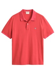 gant polo pique reg shield ss κοκκινο