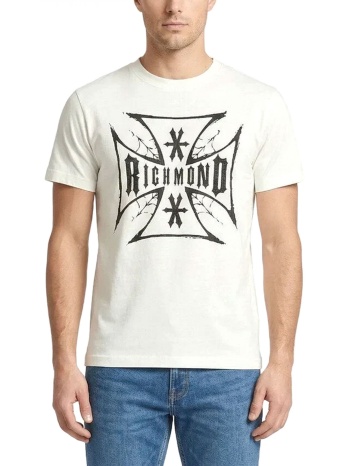 richmond x t-shirt boloko regular fit logo λευκο