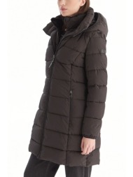 dkny μπουφαν φουσκωτο midi καπιτονε μαυρο