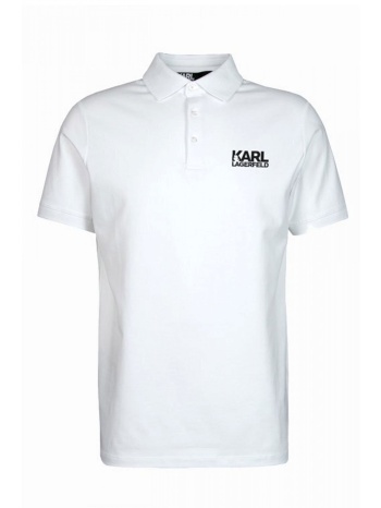 karl lagerfeld polo logo λευκο