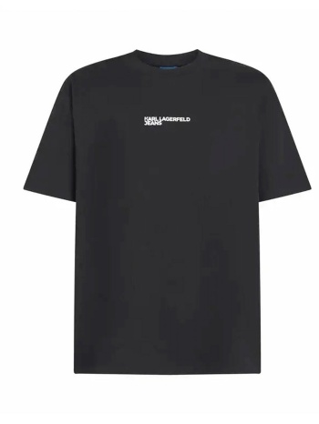 karl lagerfeld jeans t-shirt reg back frame tee μαυρο