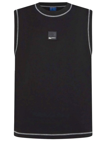karl lagerfeld jeans t-shirt relaxed stitch tank μαυρο