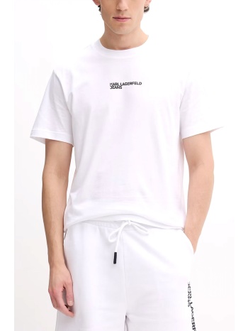 karl lagerfeld jeans t-shirt reg back frame tee λευκο