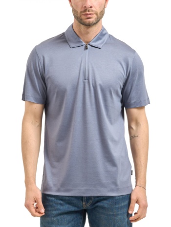 boss polo halfzip h-paras 50 ραφ μπλε