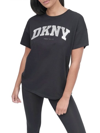 dkny t-shirt oversized logo μαυρο