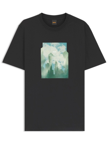 boss casual t-shirt te_cover μαυρο