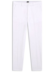 boss παντελονι chino slim fit p-kaiton1-zip λευκο