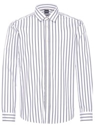 boss πουκαμισο ριγε regular fit stretch h-hamk-k-c1-261 λευκο-μπλε