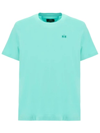 la martina t-shirt crew neck regular fit logo μεντα σε προσφορά