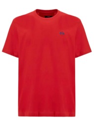 la martina t-shirt crew neck regular fit logo κοκκινο