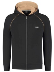 boss homewear φουτερ ziphood mix&match jacket h μαυρο