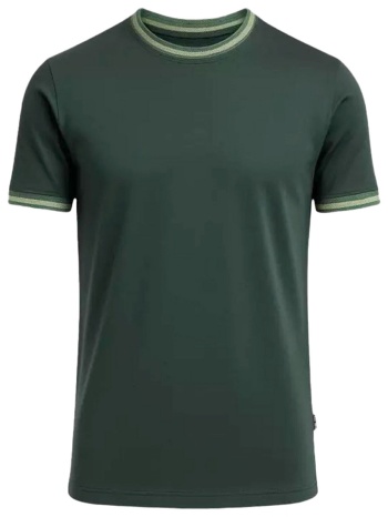 boss t-shirt slim fit mercerised h-tessler 202 χακι