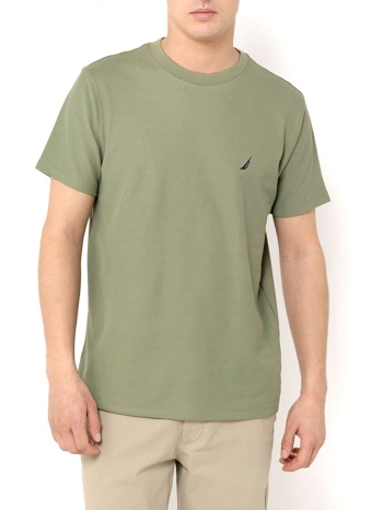nautica performance t-shirt classic fit starboard χακι σε προσφορά