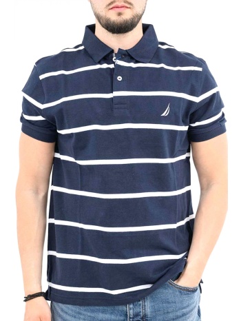 nautica polo ριγε classic fit hull μπλε-λευκο σε προσφορά
