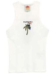 farm rio tank top tucanissimo logo λευκο