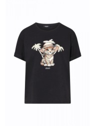 liu-jo better t-shirt logo στρας μαυρο