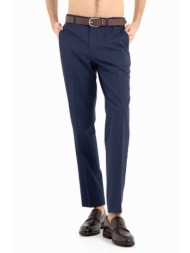 hugo παντελονι κουστουμιου μικροσχεδιο extra slim fit hester253x μπλε