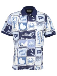 gant polo printed ss μπλε