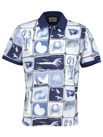 gant polo printed ss μπλε σε προσφορά
