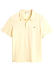 gant polo pique reg shield ss κιτρινο