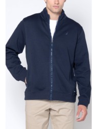 nautica φουτερ full zip μπλε