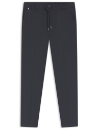 boss παντελονι chino λινο λαστιχο μεση regular fit h-kae1-rds μπλε