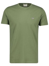 gant μπλουζα κμ 379 bark green mel t-shirt pique xaki