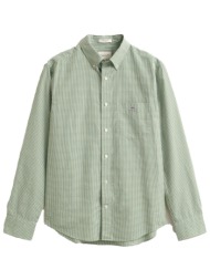 gant πουκαμισο μμ 354 dark military green καρο φυστικι