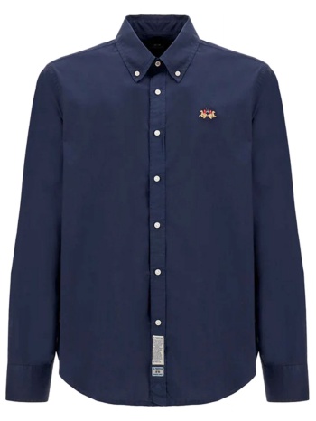 la martina πουκαμισο button down logo μπλε σε προσφορά