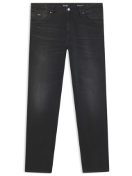 boss παντελονι jeans h-re maine regular fit μαυρο