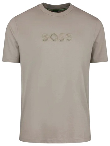 boss athleisure t-shirt ts_terrace_logo πουρο καφε