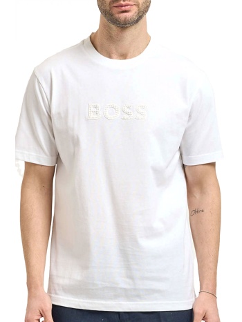 boss athleisure t-shirt ts_terrace logo λευκο