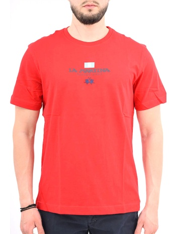 la martina t-shirt crew neck regular fit logo κοκκινο σε προσφορά