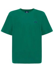 la martina t-shirt crew neck regular fit logo πρασινο
