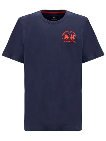 la martina t-shirt crew neck regular fit logo μπλε σε προσφορά
