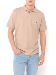 nautica performance polo classic fit μπεζ
