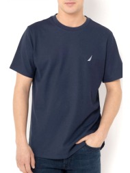 nautica performance t-shirt classic fit starboard μπλε