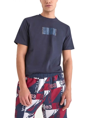 nautica t-shirt parrett logo μπλε σε προσφορά