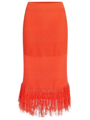 karl lagerfeld φουστα midi πλεκτο crochet knit κροσια κοραλι