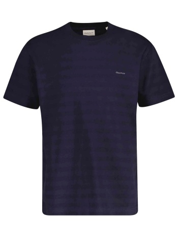 gant t-shirt texture stripe ss μπλε σε προσφορά