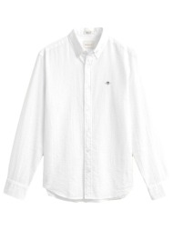 gant πουκαμισο reg seersucker shirt λευκο