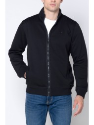 nautica φουτερ full zip μαυρο