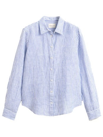 gant ποyκαμισο μμ 417 sage blue ριγε λινο μπλε σε προσφορά