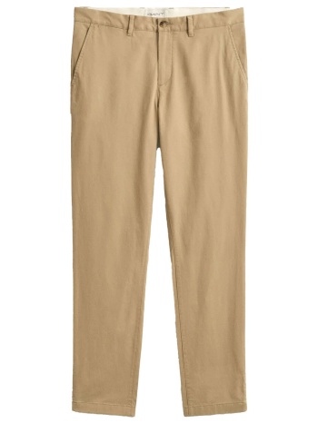 gant παντελονι 248 dark khaki slim classic chinos μπεζ σε προσφορά