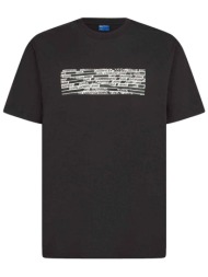 karl lagerfeld jeans t-shirt reg ss tape logo tee μαυρο
