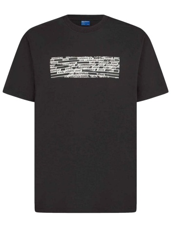 karl lagerfeld jeans t-shirt reg ss tape logo tee μαυρο