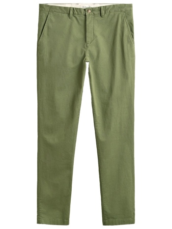 gant παντελονι 379 bark green melslim classic chinos χακι σε προσφορά