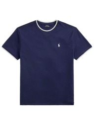 ralph lauren t-shirt classic fit stretch mesh logo μπλε